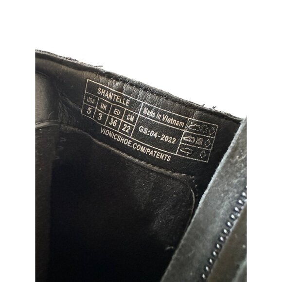 Vionic Water Proof Shantelle US 5 EU 36 Black Suede Heal Booties Arch Support N - Picture 5 of 13
